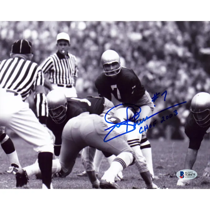 Notre Dame Joe Theismann "CHOF 2003" Signed 8x10 Horizontal Photo BAS #T20475