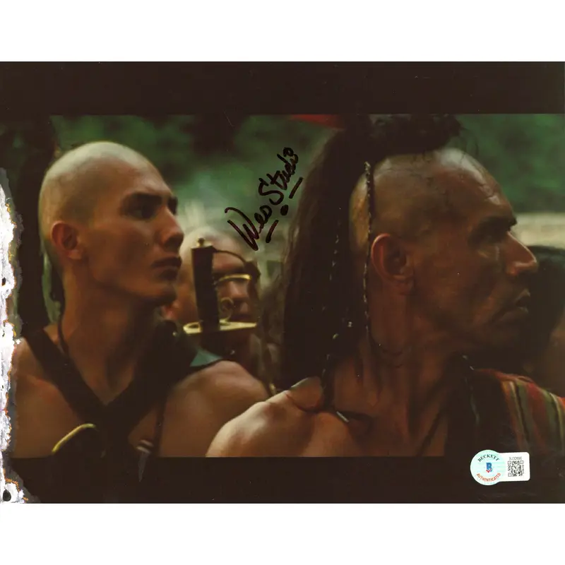 Wes Studi The Last of the Mohicans Signed 8x10 Photo Damaged BAS #BJ32690