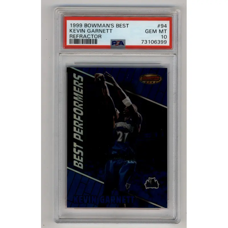 Kevin Garnett 1999-00 Bowman's Best #94 Refractor 164/400 PSA 10 Gem Mint