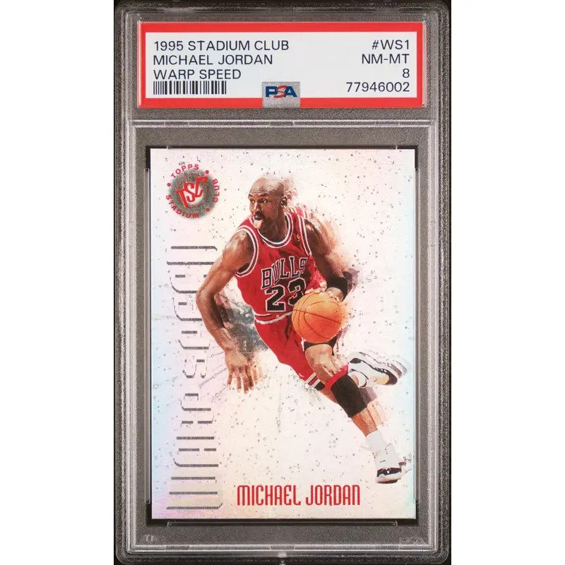 Michael Jordan 1995-96 Stadium Club #WS1 Warp Speed PSA 8 Near Mint-Mint 6002