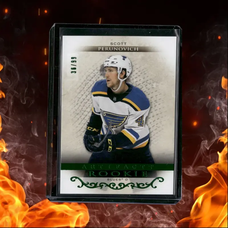 2021-22 Upper Deck Artifacts Scott Perunovich Emerald Green Rookie 36/99 #RED206