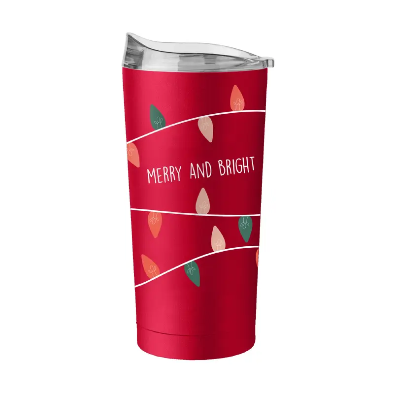 Christmas Merry and Bright 20oz Powder Coat Tumbler