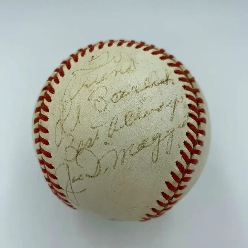 Joe Dimaggio Signed Game Used 1990 All Star Game Baseball To Al Barlick JSA COA