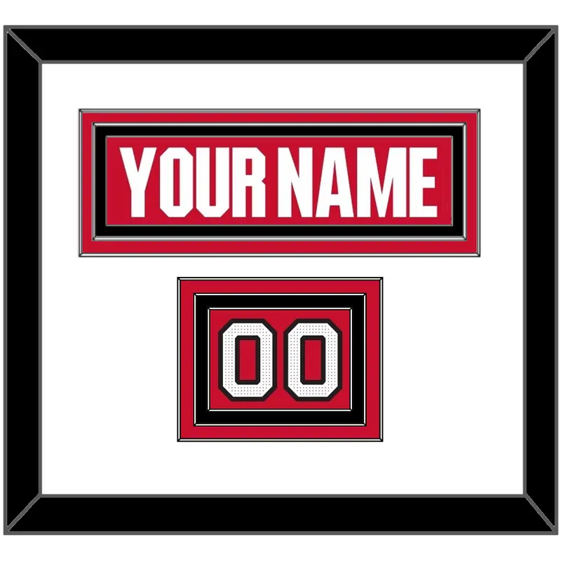 Ottawa Nameplate & Number (Shoulder) - Home Red (2017-2020) - Triple Mat 2