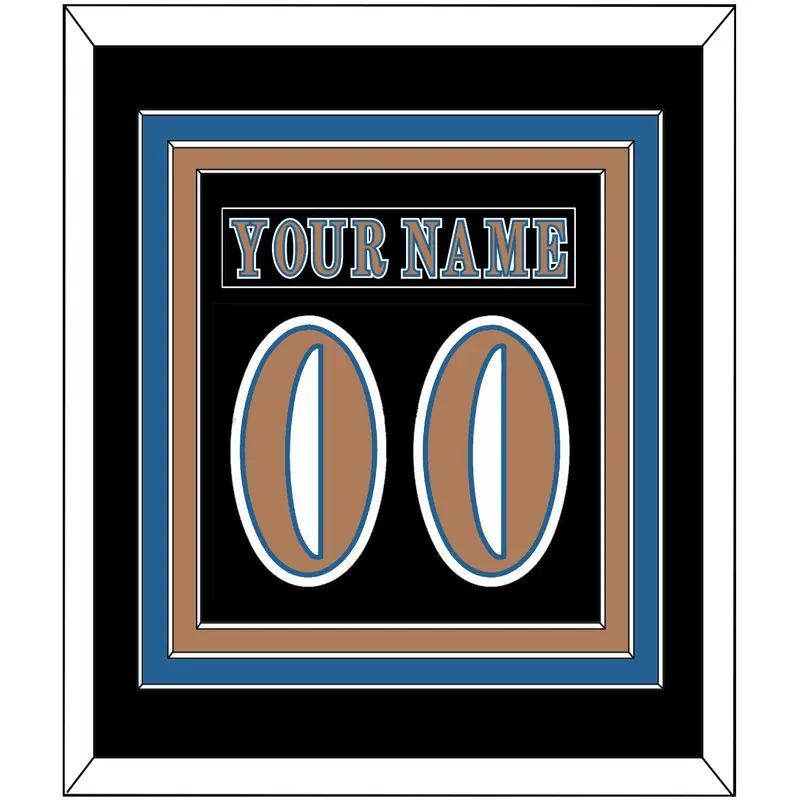Washington Nameplate & Number (Back) Combined - Road Black (1997-2007) - Triple Mat 3