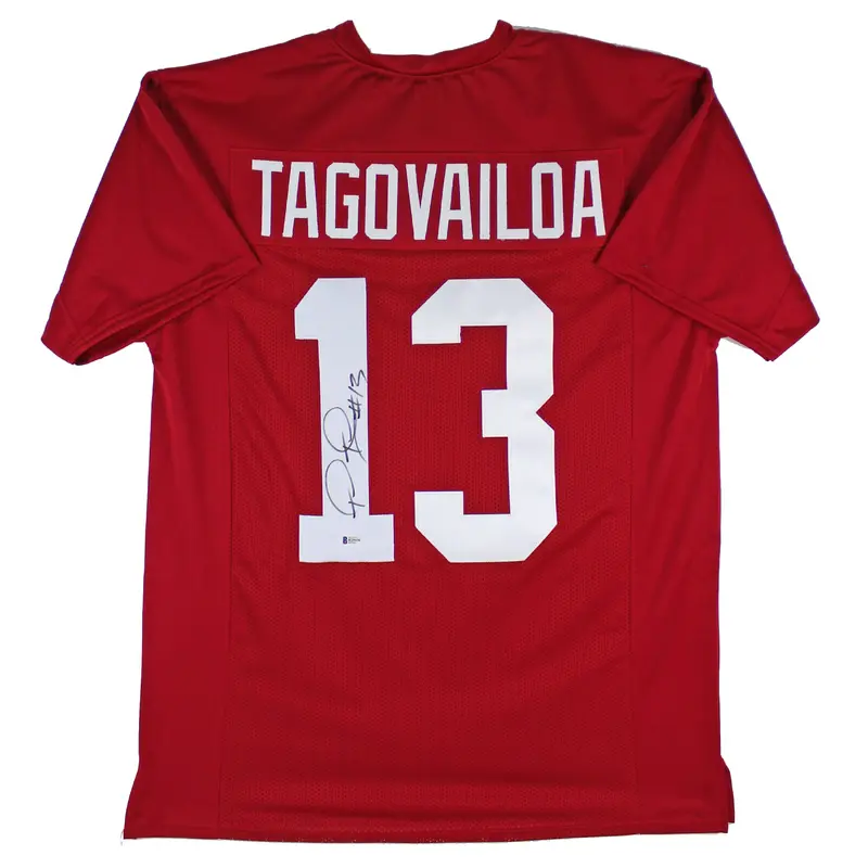 Alabama Tua Tagovailoa Authentic Signed Crimson Pro Style Jersey BAS