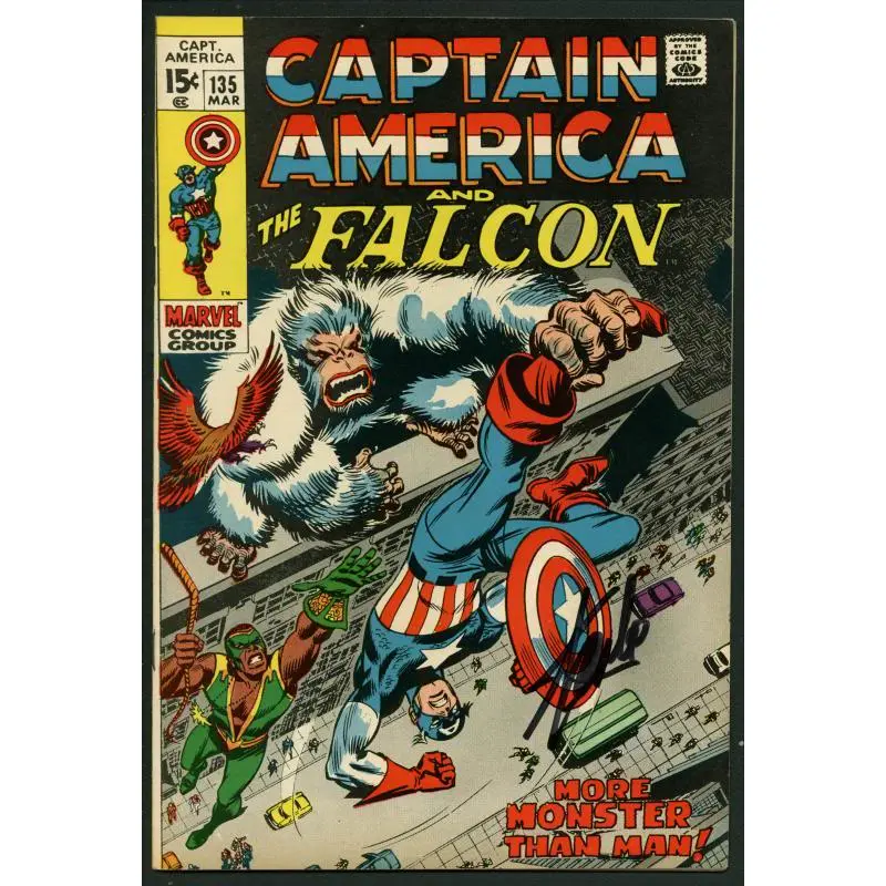 Stan Lee Signed Captain America & The Falcon #135 Comic Book PSA/DNA #W18824