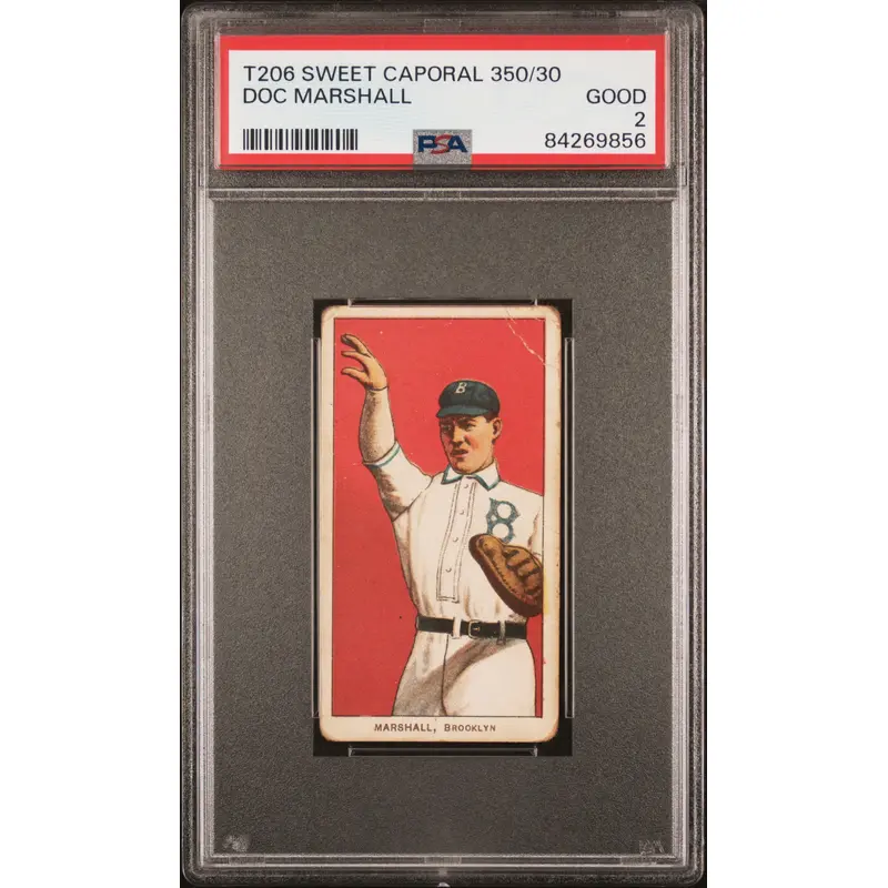 Doc Marshall 1909-11 T206 Sweet Caporal 350/30 PSA 2 Good