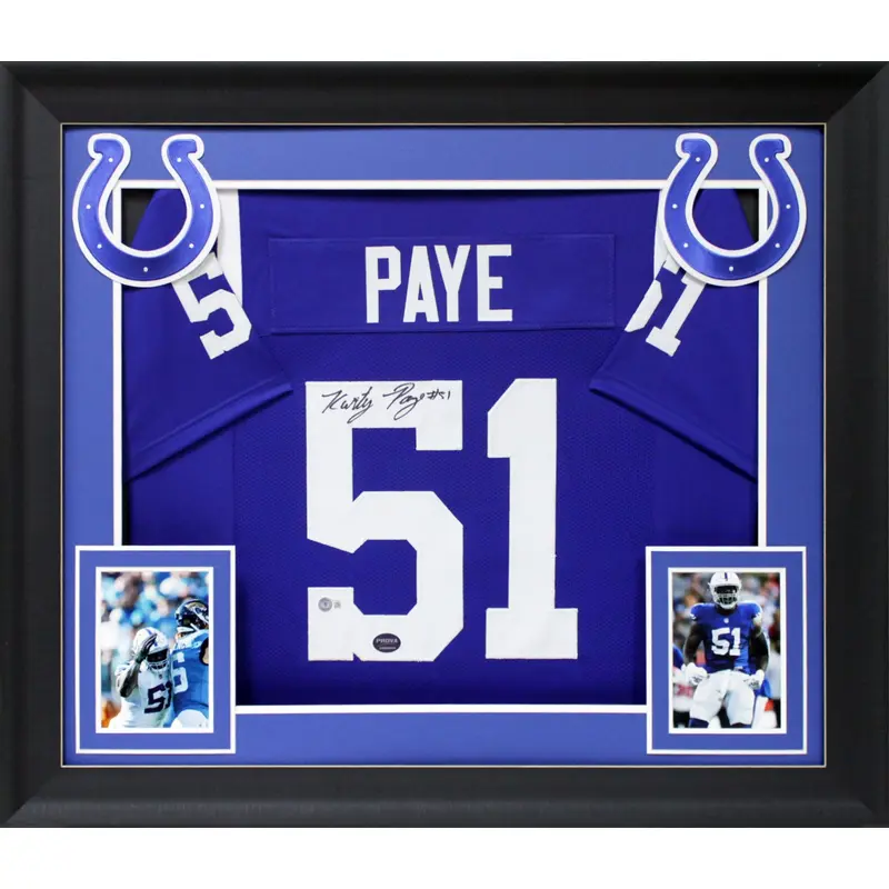 Kwity Paye Authentic Signed Blue Pro Style Framed Jersey BAS Witnessed