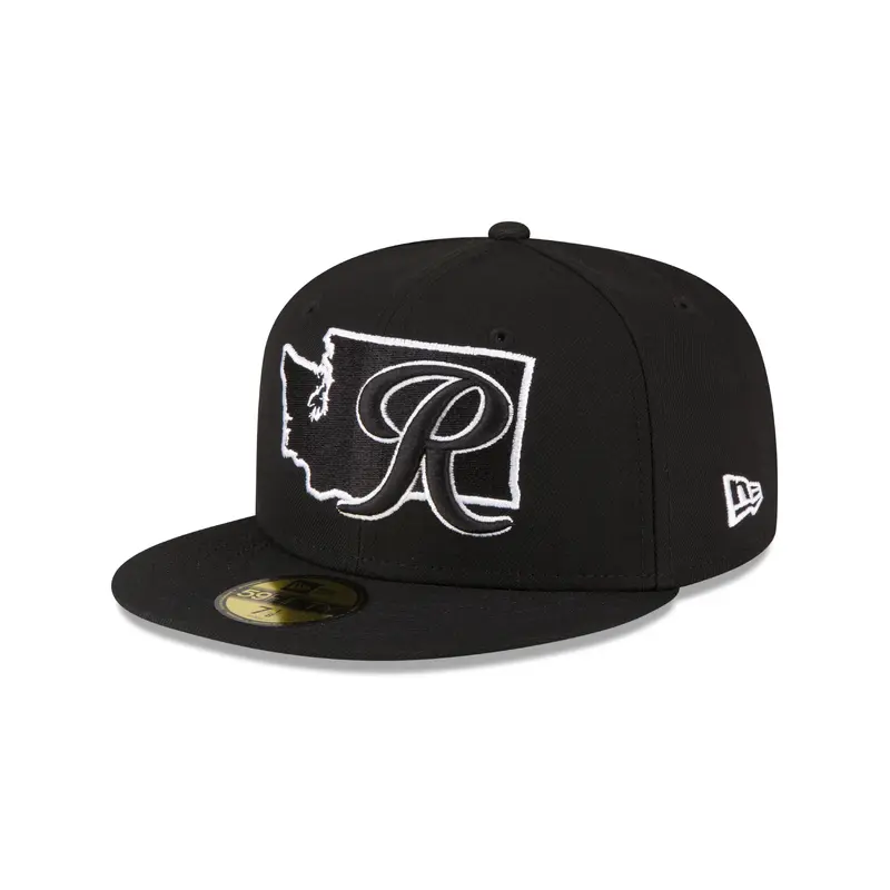 Tacoma Rainiers New Era 59Fifty Black State Cap