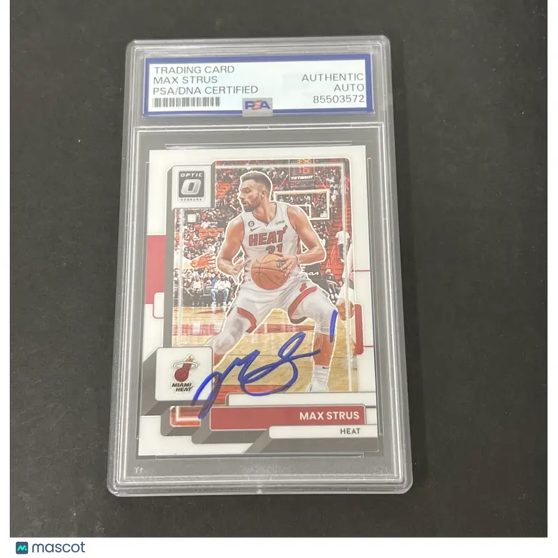 2022-23 Panini Donruss Optic #168 Max Strus signed card PSA Miami Heat