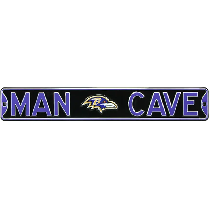 Baltimore Ravens "MAN CAVE" Authentic Street Sign