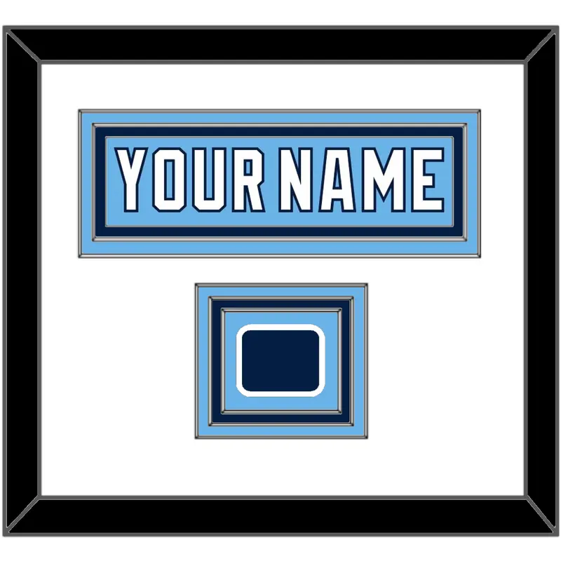 Pittsburgh Nameplate & 2008 Winter Classic Patch - Powder Blue Jersey - Triple Mat 1