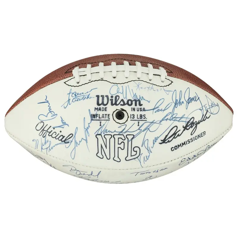 Beautiful 1976 Pro Bowl Multi Signed Wilson Football Walter Payton Beckett COA