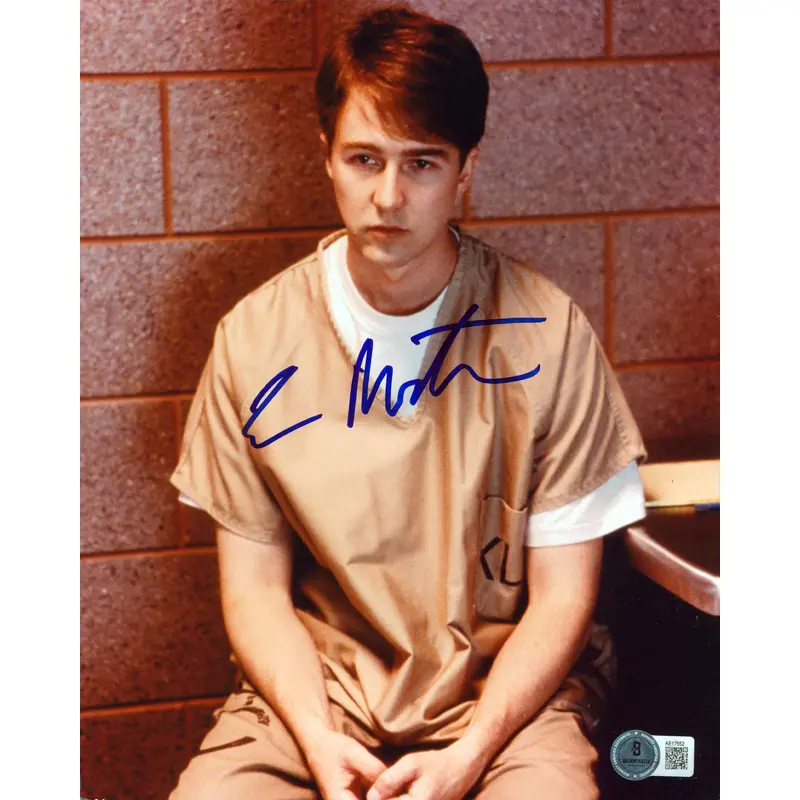 Edward Norton Primal Fear Authentic Signed 8x10 Vertical Photo BAS #AE17552