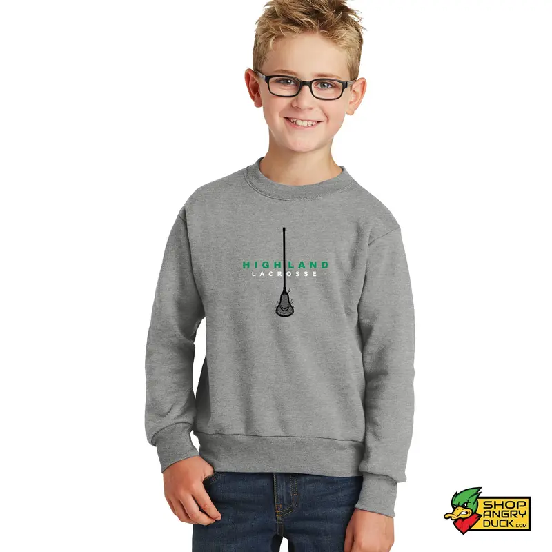 Highland Lacrosse Stick Youth Crewneck Sweatshirt