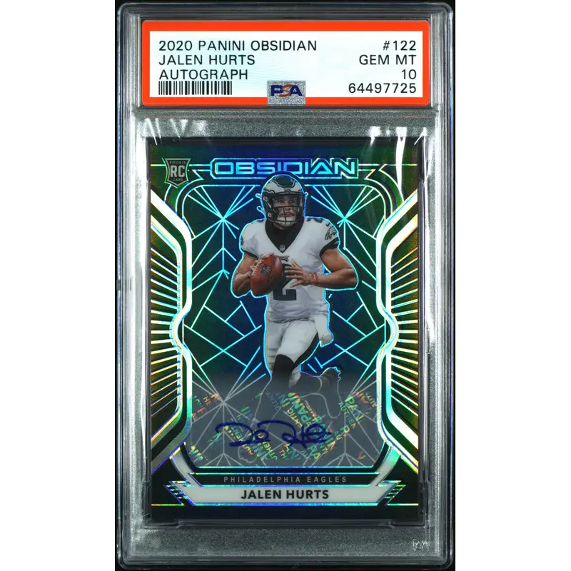 Jalen Hurts 2020 Panini Obsidian Rookie Autograph #10/150 PSA 10 Gem Mint