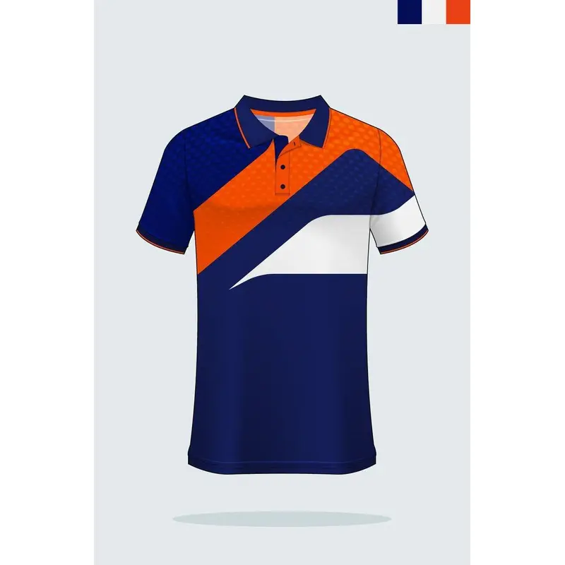 T-Shirts | Collared | Blue-Orange | Women's Sportswear