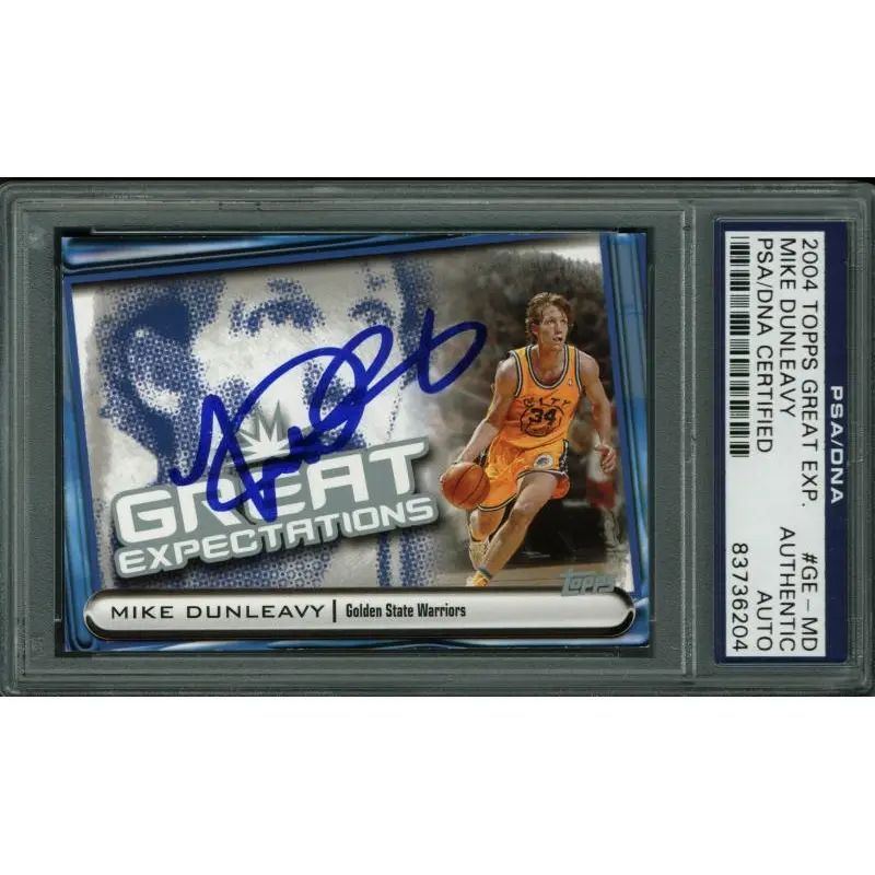 Warriors Mike Dunleavy Signed Card 2004 Topps Great Exp #Fe-Md PSA/DNA Slabbed
