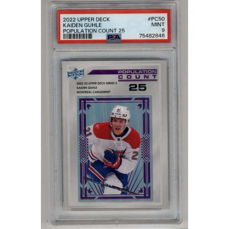 Kaiden Guhle 2022-23 Upper Deck Population Count 25 PSA 9 Mint