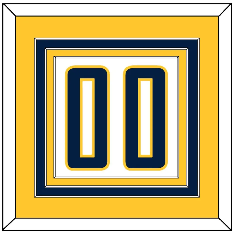Indiana Number - Home White (2006-2017) - Triple Mat 3