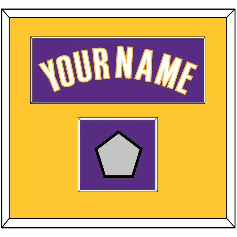 Los Angeles Name & Champions Patch - Road Purple (1999-2004) - Single Mat 2