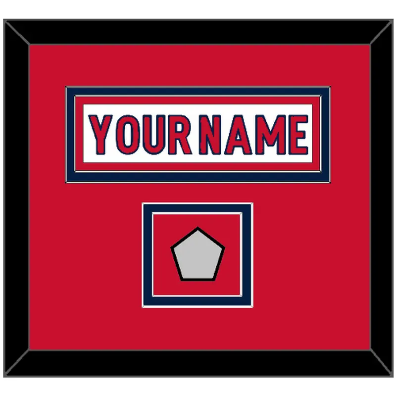 Washington Nameplate & 2018 Stanley Cup Finals Patch - Road White - Double Mat 1