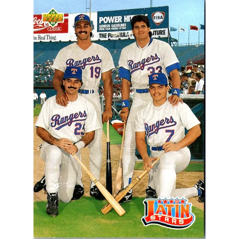1993 Upper Deck Juan Gonzalez/Jose Canseco/Rafael Palmeiro/Ivan Rodriguez #52