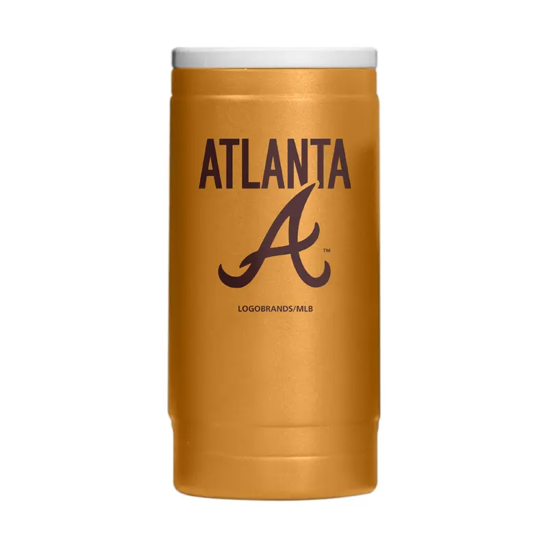 Atlanta Braves  Huddle Powder Coat Slim Can Coolie