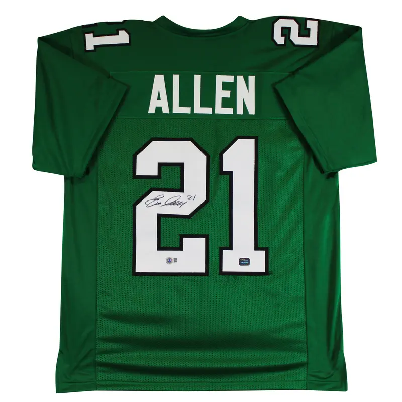 Eric Allen Authentic Signed Green Pro Style Jersey Autographed BAS Witnessed
