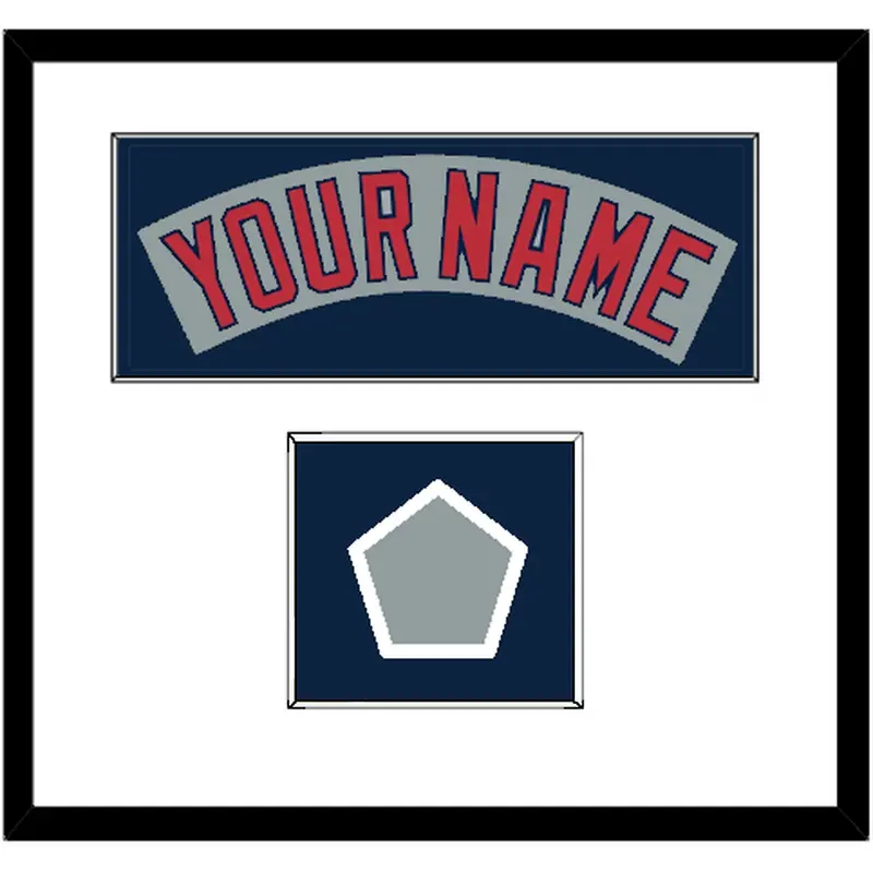 Boston Nameplate & World Series Jersey Patch - Road Gray (1990-2008)- Single Mat 2