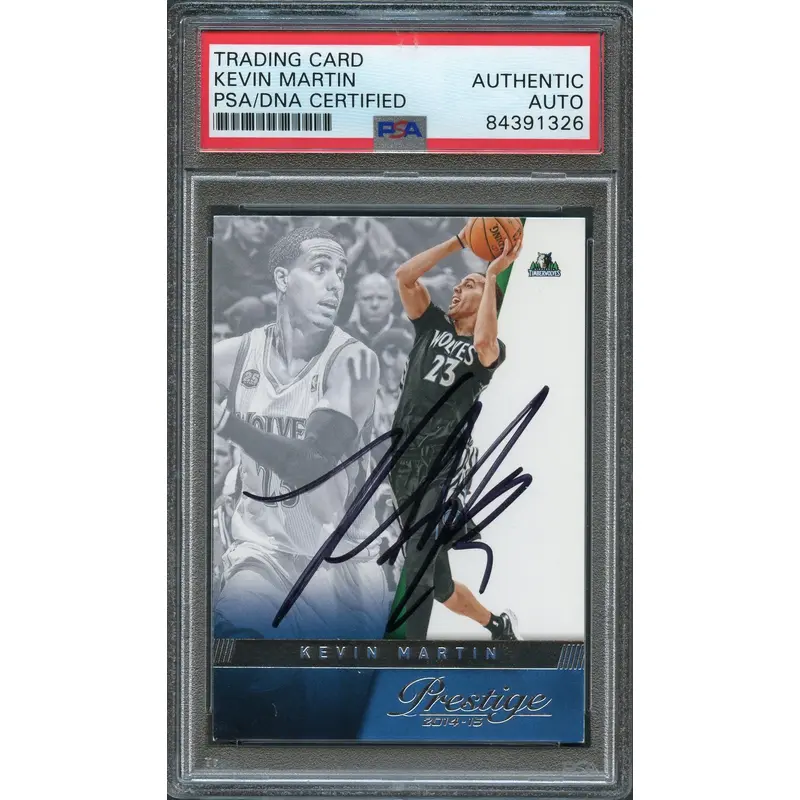 2014-15 Panini Prestige #135 Kevin Martin Signed Card AUTO PSA Slabbed Timberwolves