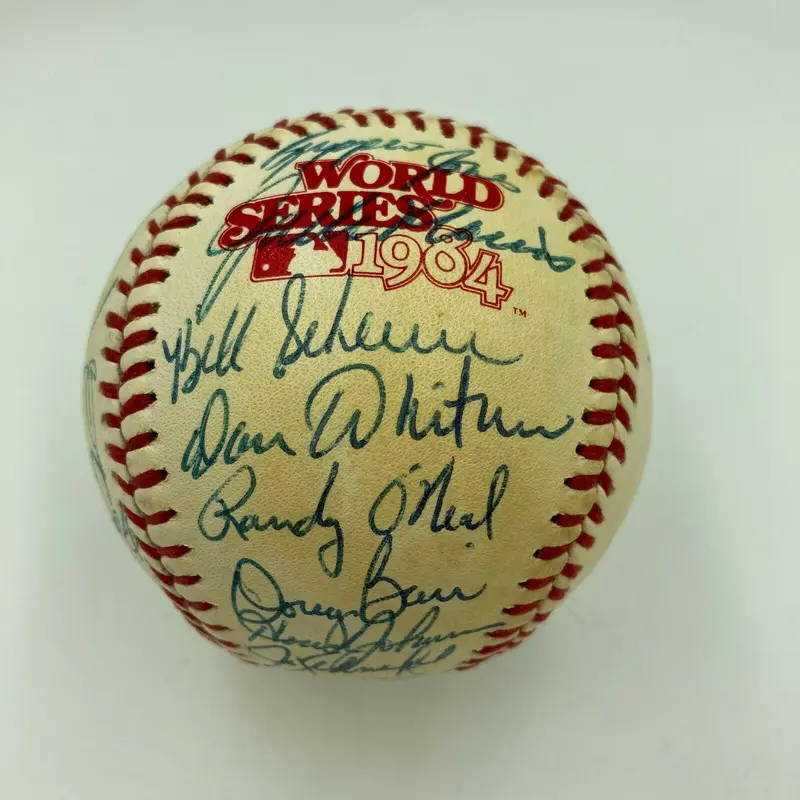 Beautiful 1984 Detroit Tigers WS Champs Team Signed World Series Baseball JSA