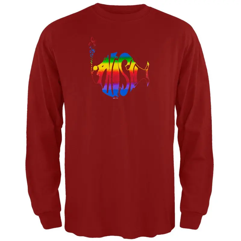 Phish - Rainbow Logo Red Long Sleeve