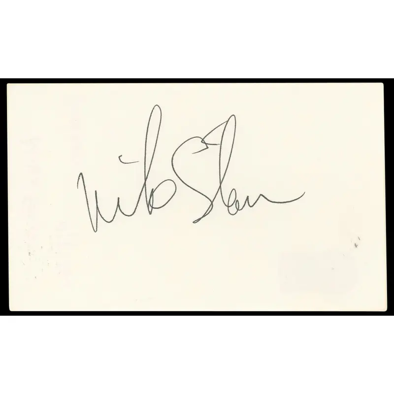 Mike Starr The Young and the Restless Signed 3x5 Index Card BAS #BN33248