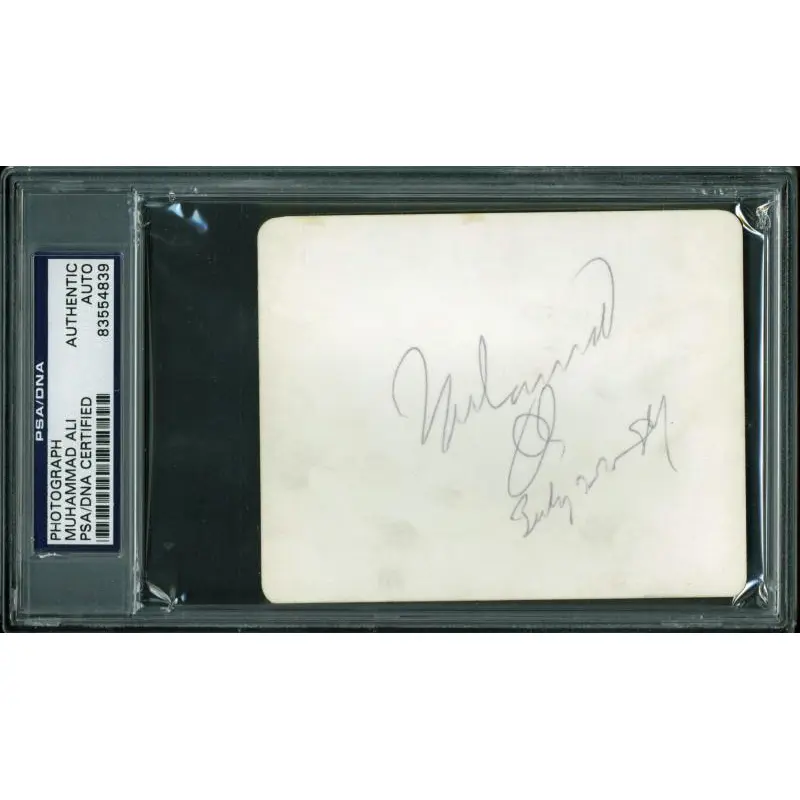 Muhammad Ali Boxing Authentic Signed 3.5X4.5 Photo Autographed PSA/DNA Slabbed