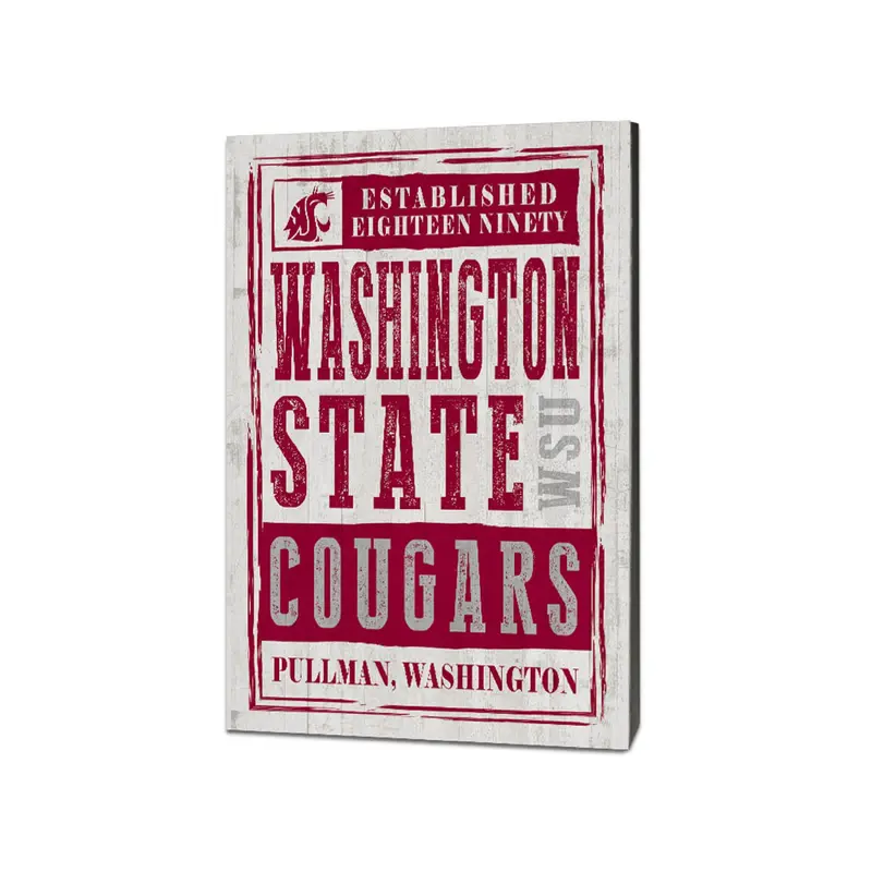 WASHINGTON STATE GRAY WOOD SIGN 10X7