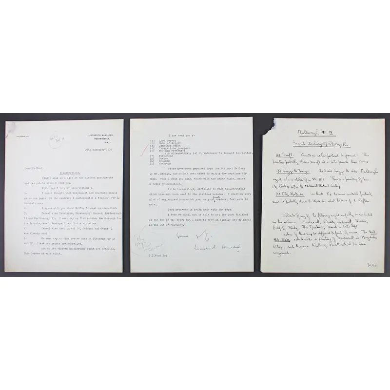 Winston Churchill Authentic Signed 1937 8x10 Letter w/ Content #A39337