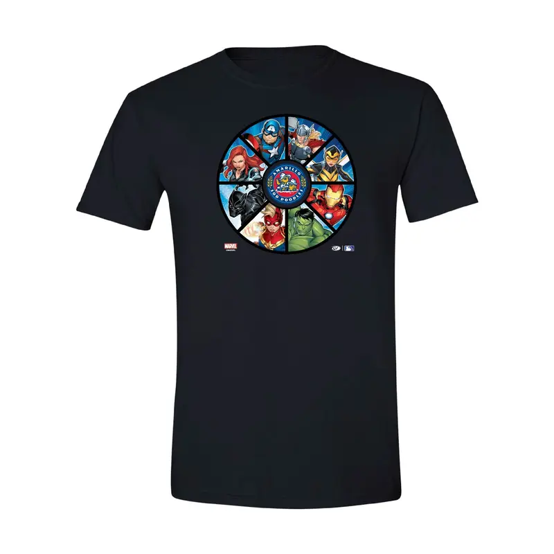 Amarillo Sod Poodles Youth Black Marvel Tee