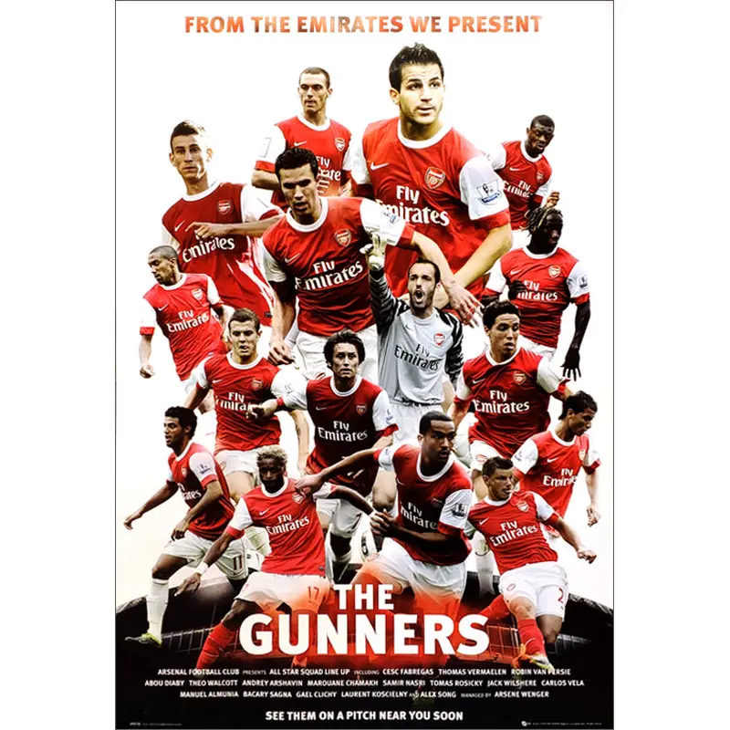 Arsenal FC "The Gunners" 2010/11 Team Theme EPL Football Soccer Poster - GB Eye (UK)