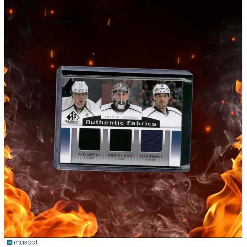 2013-14 SP Game Used Kopitar / Quick / Doughty Fabrics Triple Jersey #AF3-LAK