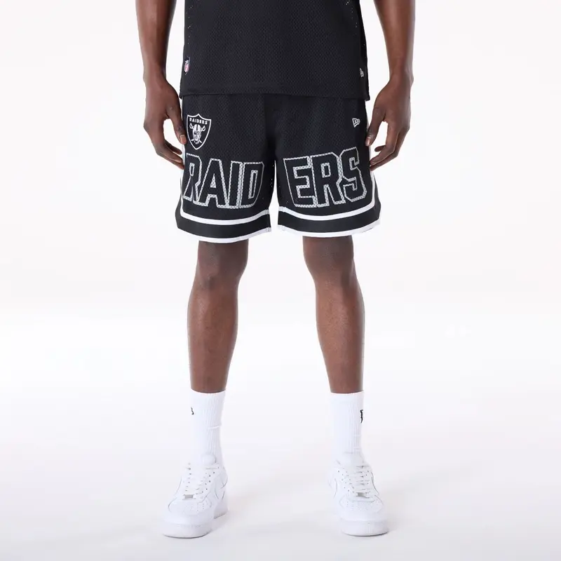 Las Vegas Raiders NFL Mesh Black Shorts