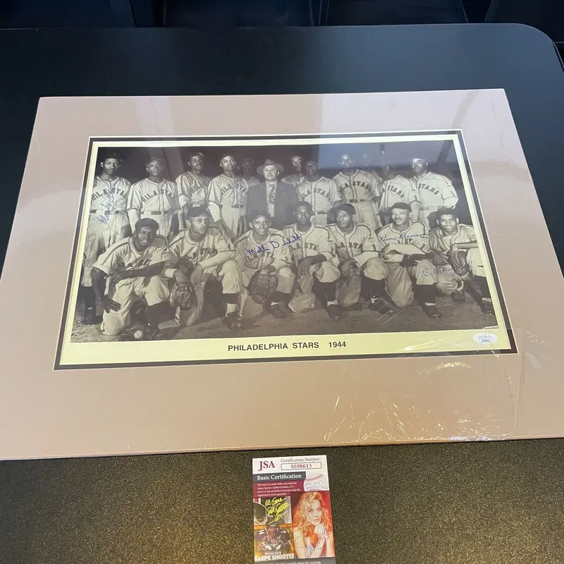 1944 Philadelphia Stars Negro League Team Signed Large 18x24 Photo JSA COA