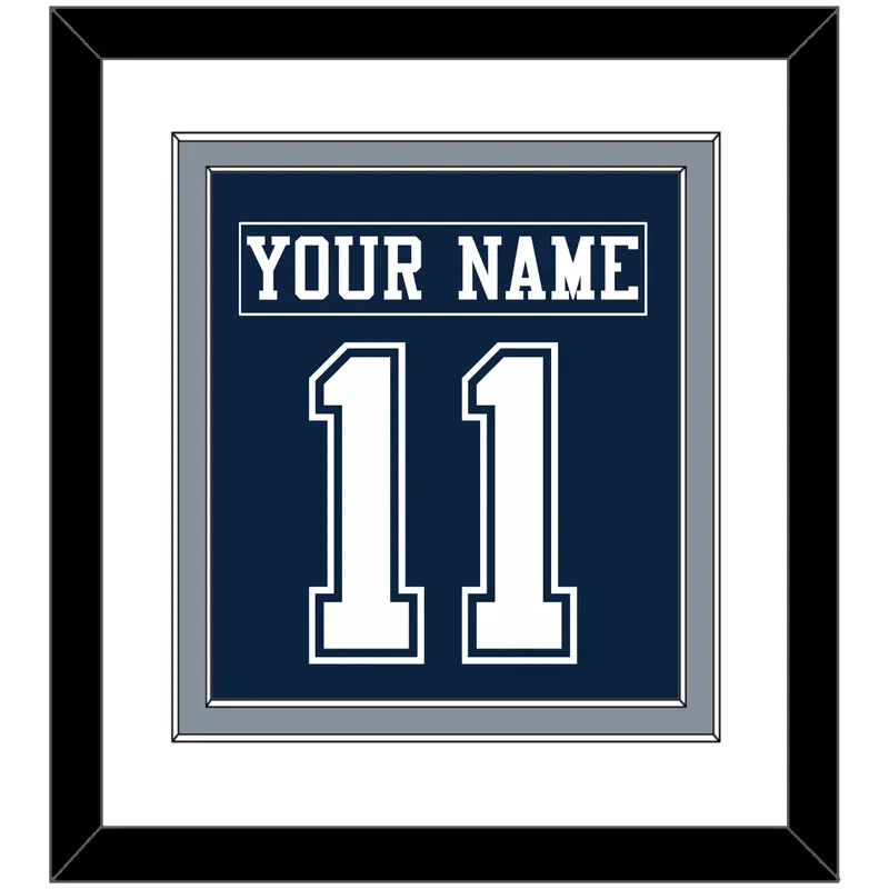 Dallas Nameplate & Number (Back) Combined - Blue Jersey - Double Mat 1