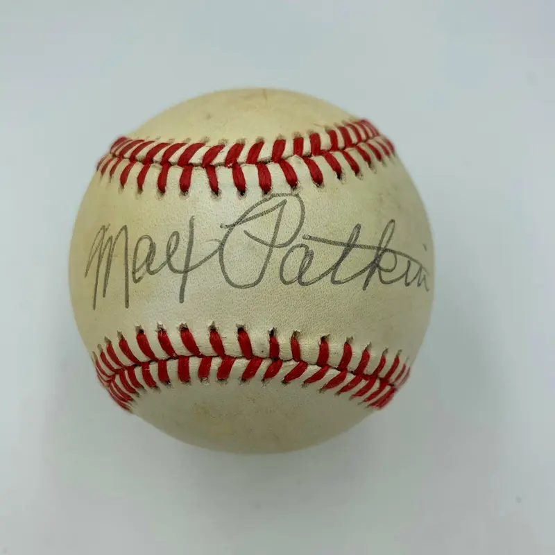 Max Patkin Signed Official American League Baseball With JSA Sticker