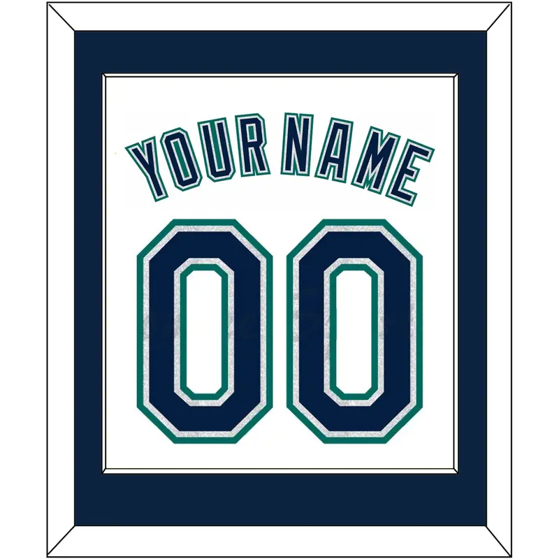 Seattle Name & Number - Home White - Single Mat 1