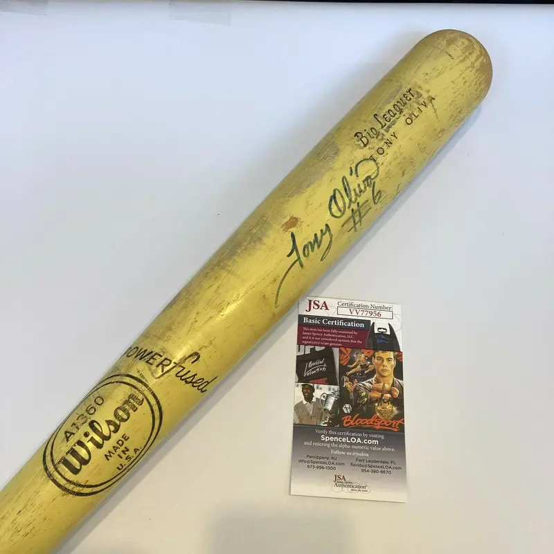 Tony Oliva Signed Vintage 1970's Game Model Baseball Bat With JSA COA