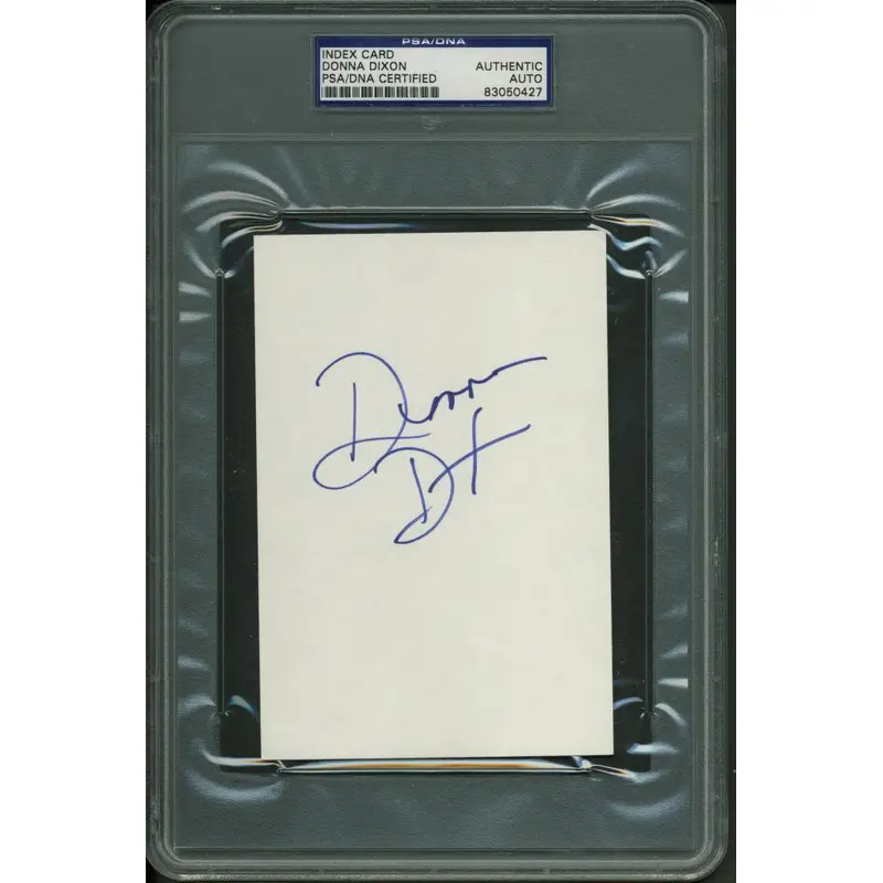 Donna Dixon Authentic Signed 4X6 Index Card Autographed PSA Slabbed #83050427