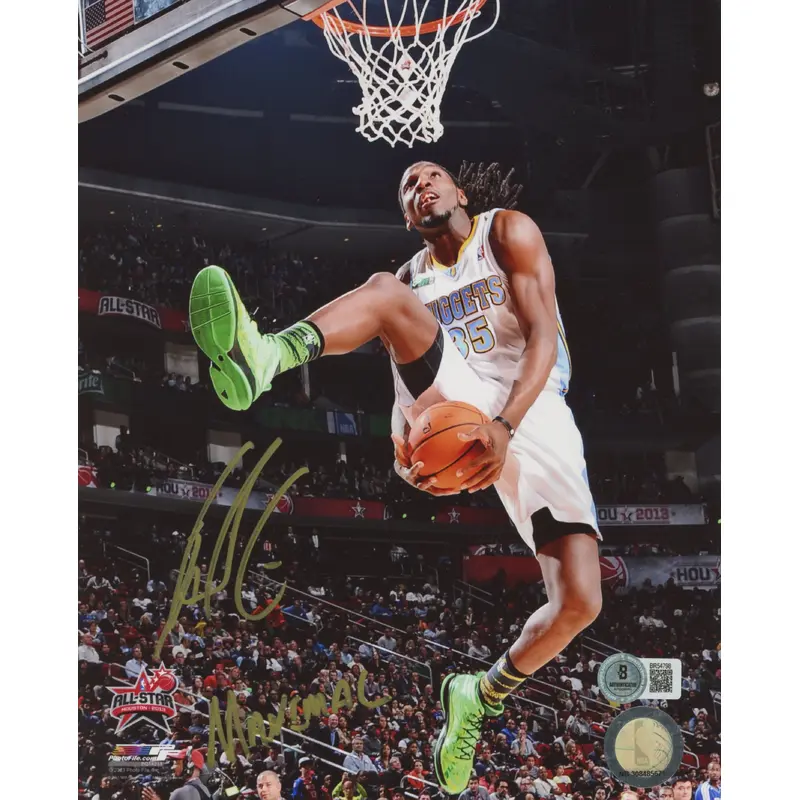 Nuggets Kenneth Faried Manimal Authentic Signed 8x10 Photo BAS #BR54798
