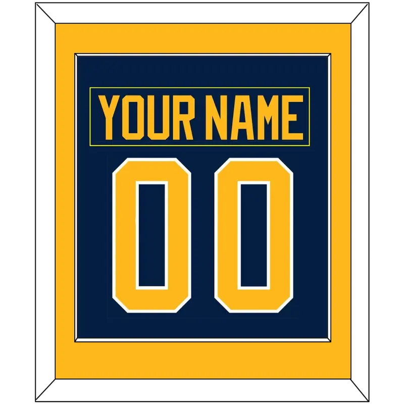Buffalo Nameplate & Number (Back) Combined - Home Blue (2010-2020) - Single Mat 2